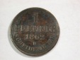 B25 Braunschweig-Hannover 1 Pfennig 1862 B in f.vz  Originalbi...