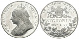 Großbritannien, Medaille, Victoria, 1897, Zinn; 16,94 g; Ø 3...
