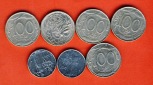 Italien 7x 100 Lire 1991,92,93,94,95 FAO,96,98.