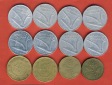 Italien Lot 12 Münzen nur verschiedene 10 + 20 + 200 Lire