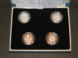GREAT BRITAIN 1 POUND SILVER PROOF COIN SET 1999/2000/01/02.+4...
