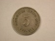 C02 KR  5 Pfennig 1889 E in ss+  Orginalbilder