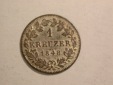 C02 Bayern  1 Kreuzer 1848 in ss/ss+ Orginalbilder