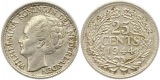 9678 Niederlande 25 Cent Silber 1944