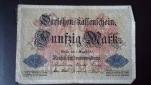 50 Mark Darlehenskassenschein Deutsches Reich ( 5.8.1914) (g980)