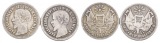 Guatemala, 1/2 Real, 1860 (2 Stück)