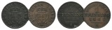 Altdeutschland, 2 Kleinmünzen (1865/1861)
