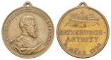 Friedrich III., Bronzemedaille, Regierungsantritt, 1888; 15,27...