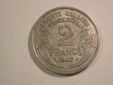 C05 Frankreich 2 Franc 1947 Morlon in sehr schön Originalbilder
