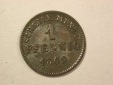 C07 Hessen Darmstadt 1 Pfennig 1869 in ss+  Originalbilder