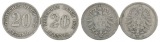 Kaiserreich, 20 Pfennig (2 Kleinmünzen)
