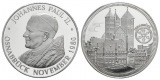 Osnabrück, Medaille 1980, Johannes Paul II.; 1000er AG, Ø 40...