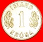 + GROSSBRITANNIEN 4 GEISTEN (1957-1975): ISLAND ★ 1 KRONA 19...