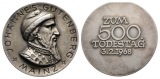 Mainz, Johannes Gutenberg zum 500. Todestag 3.2.1968; versilbe...