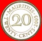 + PORTRÄT (1987-2016): MAURITIUS ★ 20 CENTS 2003 uSTG STEMP...