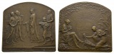 Frankreich; Bronzeplakette 1913; 114,72 g, 71 x 68 mm