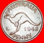 + MELBOURNE: AUSTRALIEN ★ PENNY 1948! KÄNGURU LINKS! OHNE V...