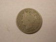 D01 USA 5 Cent 1900 in gering    Orginalbilder