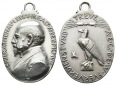 Medaille o.J., tragbar, versilbert; 38,45 g, 40x50 mm