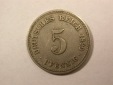 D04  KR  5 Pfennig 1890 A in ss  Orginalbilder