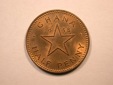 D06  Ghana  1/2 Penny 1958 in f.st  Orginalbilder