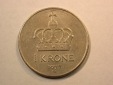 D09  Norwegen  1 Krone 1977 in f.vz    Originalbilder