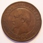 Frankreich Dix 10 Centimes 1853 B