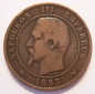 Frankreich Dix 10 Centimes 1853 W
