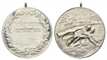 Medaille o.j. - Rodelrennen Schreiberhau; tragbar, versilbert;...