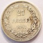 Finnland 25 Penniä 1891 Silber