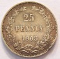 Finnland 25 Penniä 1908 Silber