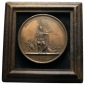 Bronzemedaille 1839; im Holzrahmen; 108 x 108 mm, Ø 65 mm
