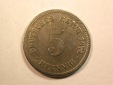D12  KR  5 Pfennig 1874 E in s-ss, leicht gereinigt   Original...