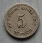 Kaiserreich 5 Pfennig 1897 G  ss