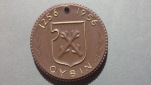 Porzellanmedaille 700 Jahr Oybin aus dem Jahr 1956 (k678)