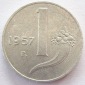 Italien 1 Lira 1957 Alu