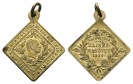 Preussen, Medaille 1886; Bronze tragbar; 6,77 g, 21 x 21 mm