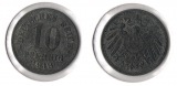 1. Weltkrieg 10 Pfennig 1918 o.Mzz (Zink) Ersatzmünze Jaeger ...