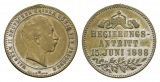 Preußen, Bronzemedaille 1888; Henkelspur, versilbert; 3,53 g,...