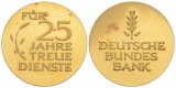 30 mm / 24,3 g Feingold. Deutsche Bundesbank Dienstjubiläum