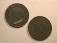 E03  3.Reich  10 Pfennig 1940 J, 1942 F Originalbilder