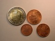 E03  San Marino 1,2 und 5 Cent 2006, 2 Euro 2012 in UNC  Origi...
