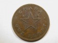 D18  Ghana  1 Penny 1958 in ss, Rdf.   Originalbilder