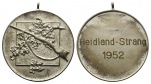 Heidland-Strang; Schützenmedaille 1952, Messing versilbert, t...