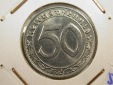 E04  3. Reich  50 Pfennig J.365  1939 B in f.st/ST   R   Origi...