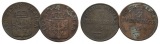 Brandenburg-Preußen, 2 x 3 Pfennige 1856/58 A