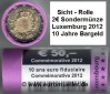 Rolle...2 Euro Sondermünze 2012...10 J. Bargeld