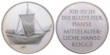 Linnartz BRD Schiffe Silbermedaille o.J. Hansekogge 40,26/925,...