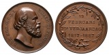 Linnartz Niederlande Willem III. Bronzemedaille 1887 (Begeer) ...