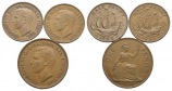 England; 3 Kleinmünzen 1952/1951/1938